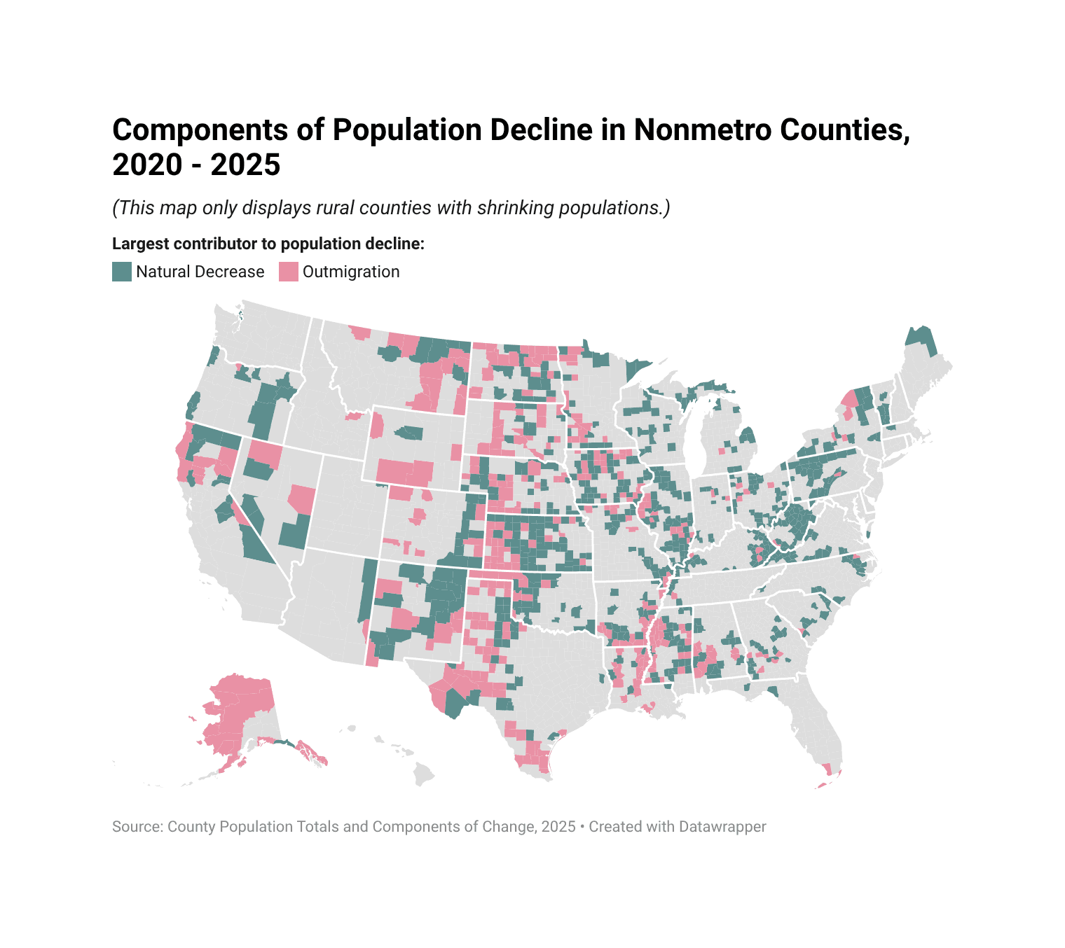 Half of All Rural Counties Are Losing Population. What Is Contributing to Those Declines?